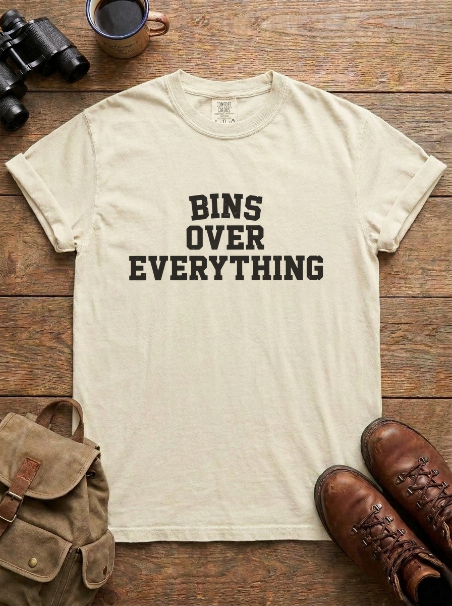 Bins Over Everything Tee, Ivory