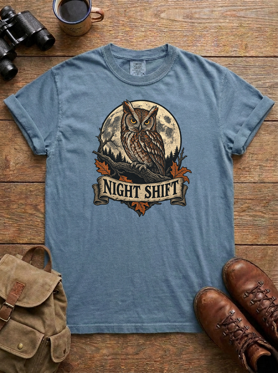 Night Shift Tee, Blue Jean