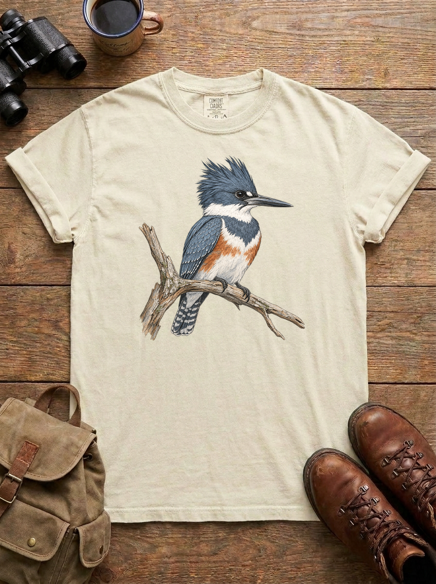 Belted Kingfisher Tee, Ivory
