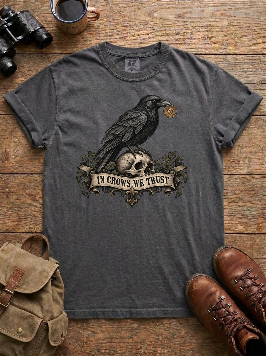 In Crows We Trust Tee, Pepper