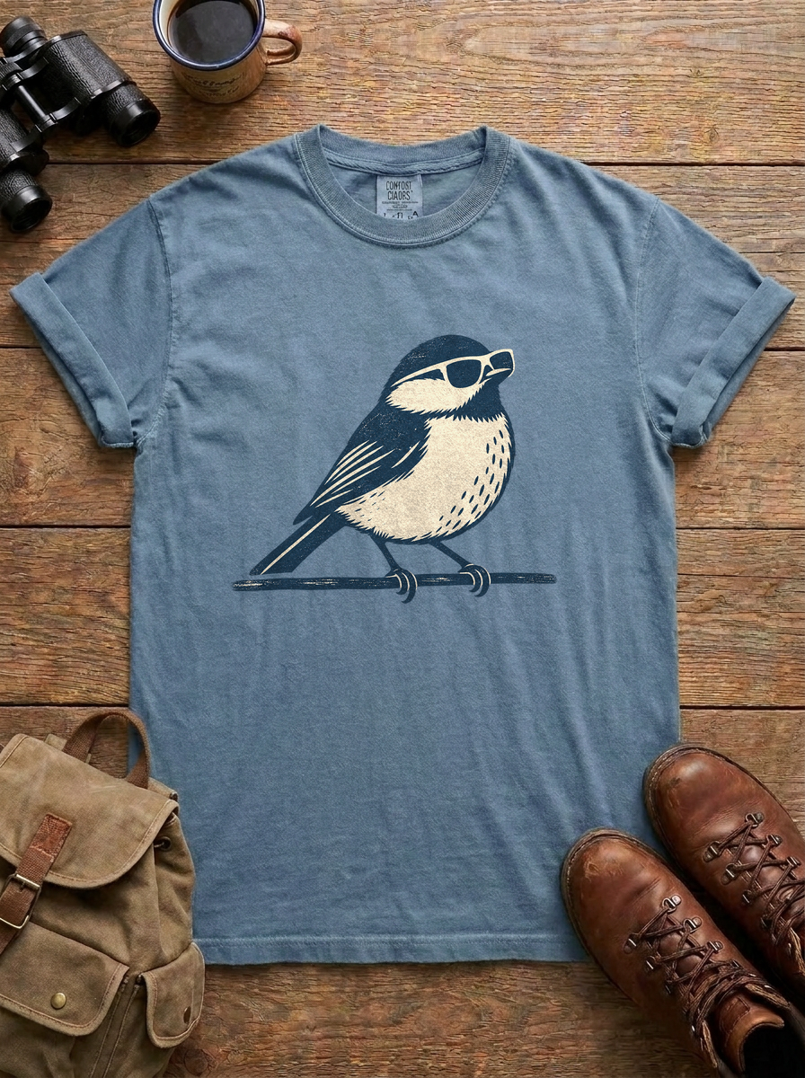 Cool Chickadee Tee, Blue Jean
