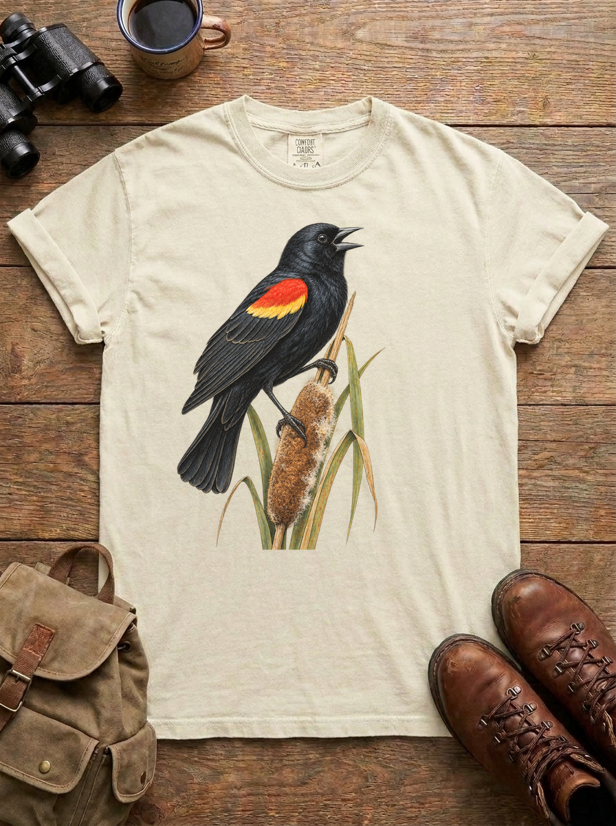 Red-Winged Blackbird Tee, Ivory