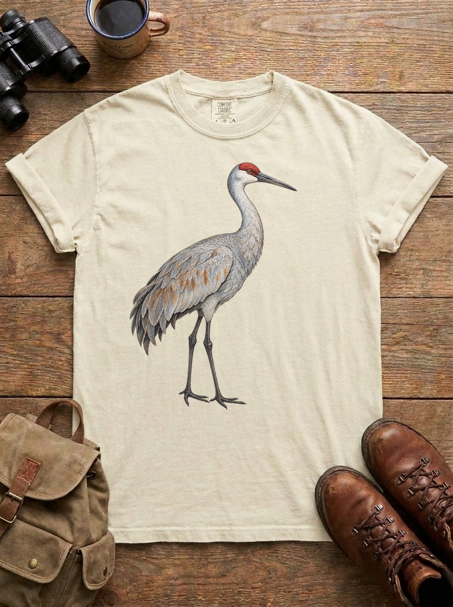 Sandhill Crane Tee, Ivory
