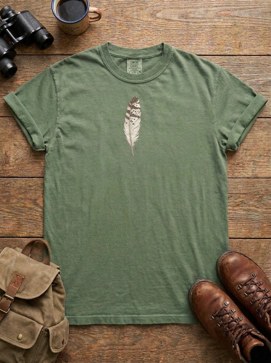 Found a Feather Tee, Moss