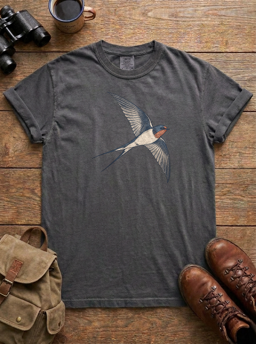 Swallow in Flight Tee, Pepper