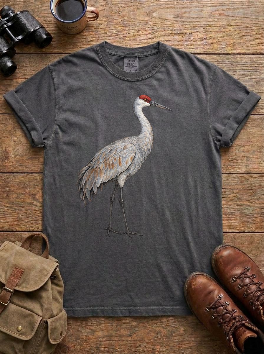 Sandhill Crane Tee, Pepper