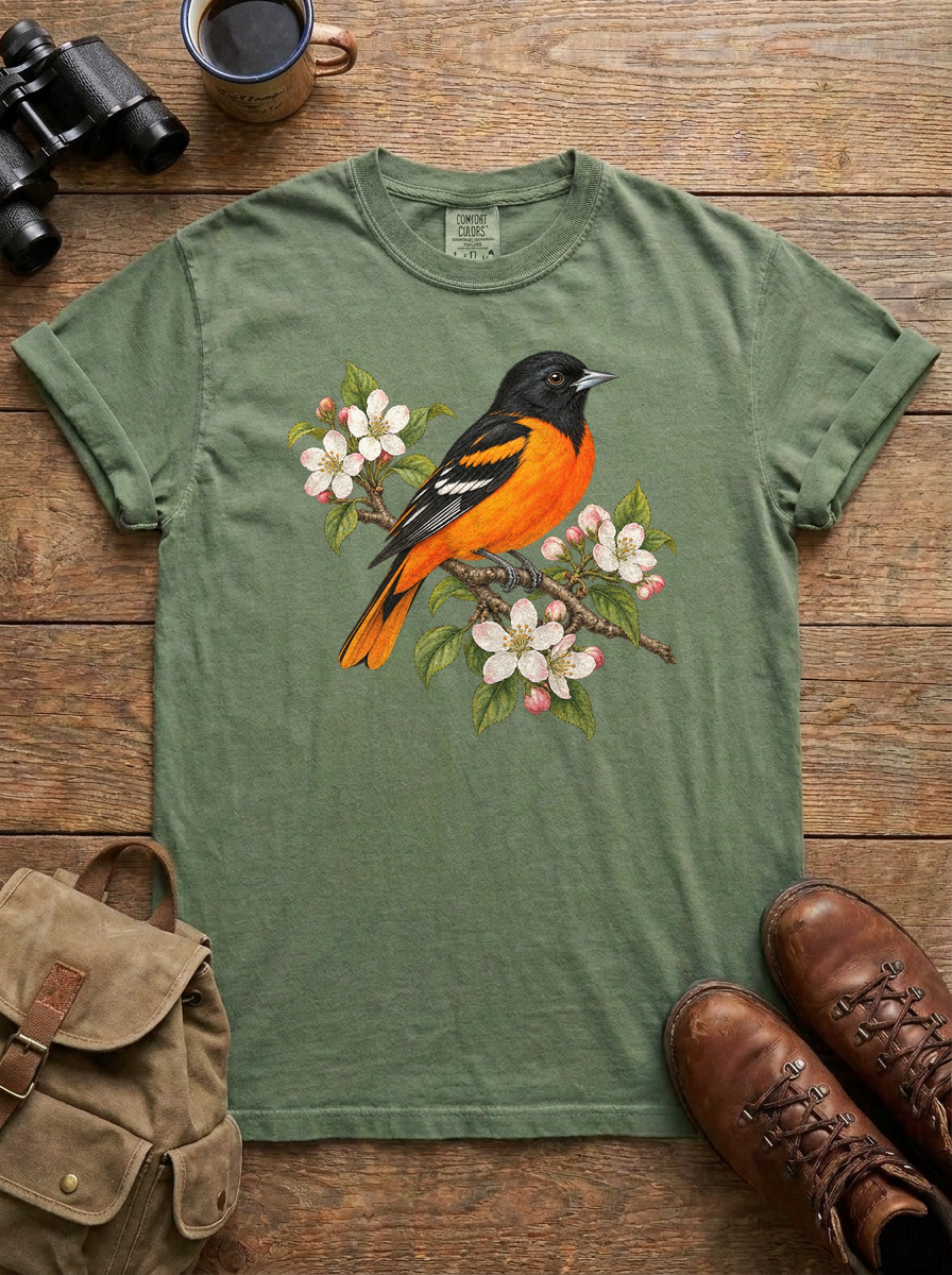 Baltimore Oriole Tee, Moss