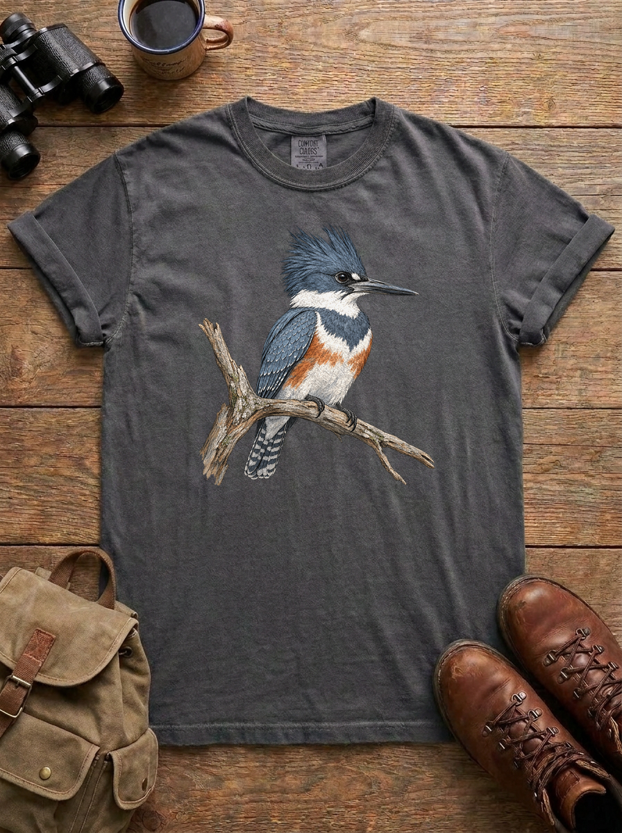 Belted Kingfisher Tee, Pepper