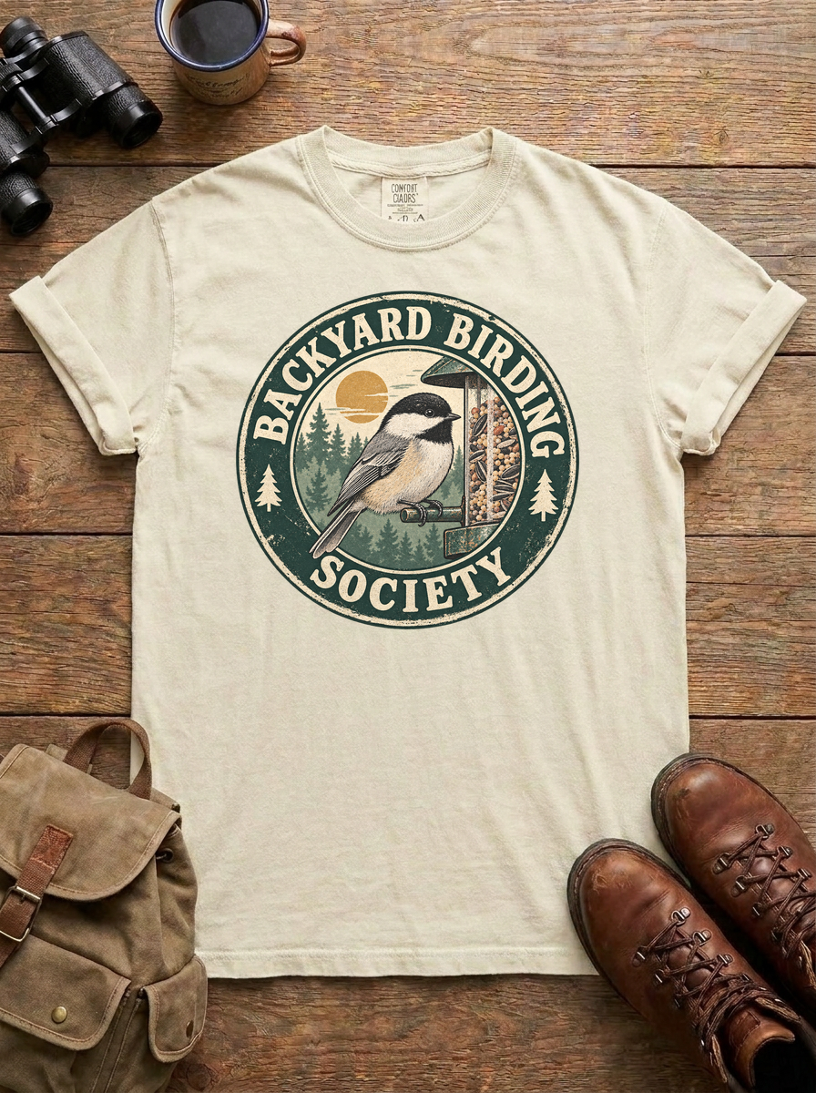 Backyard Birding Society Tee, Ivory