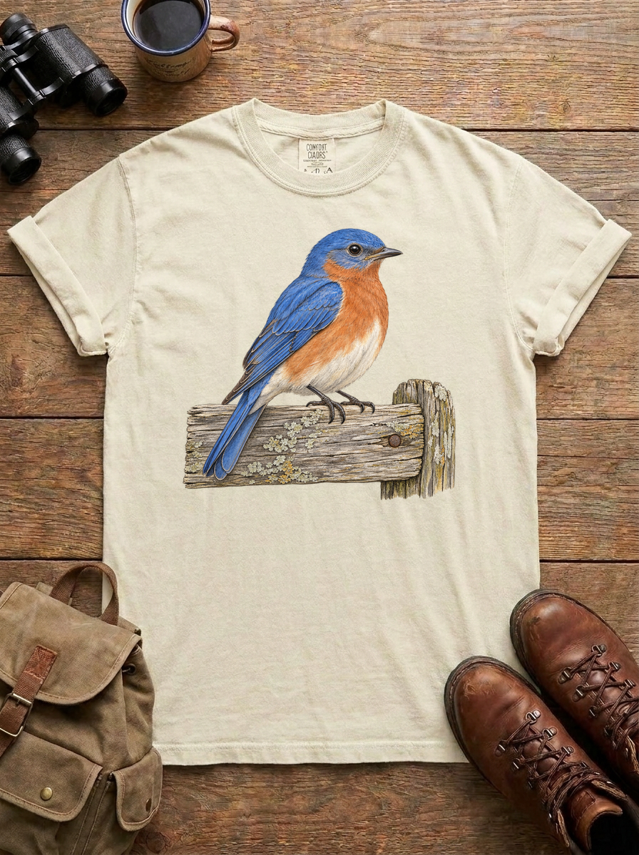 Eastern Bluebird Tee, Ivory