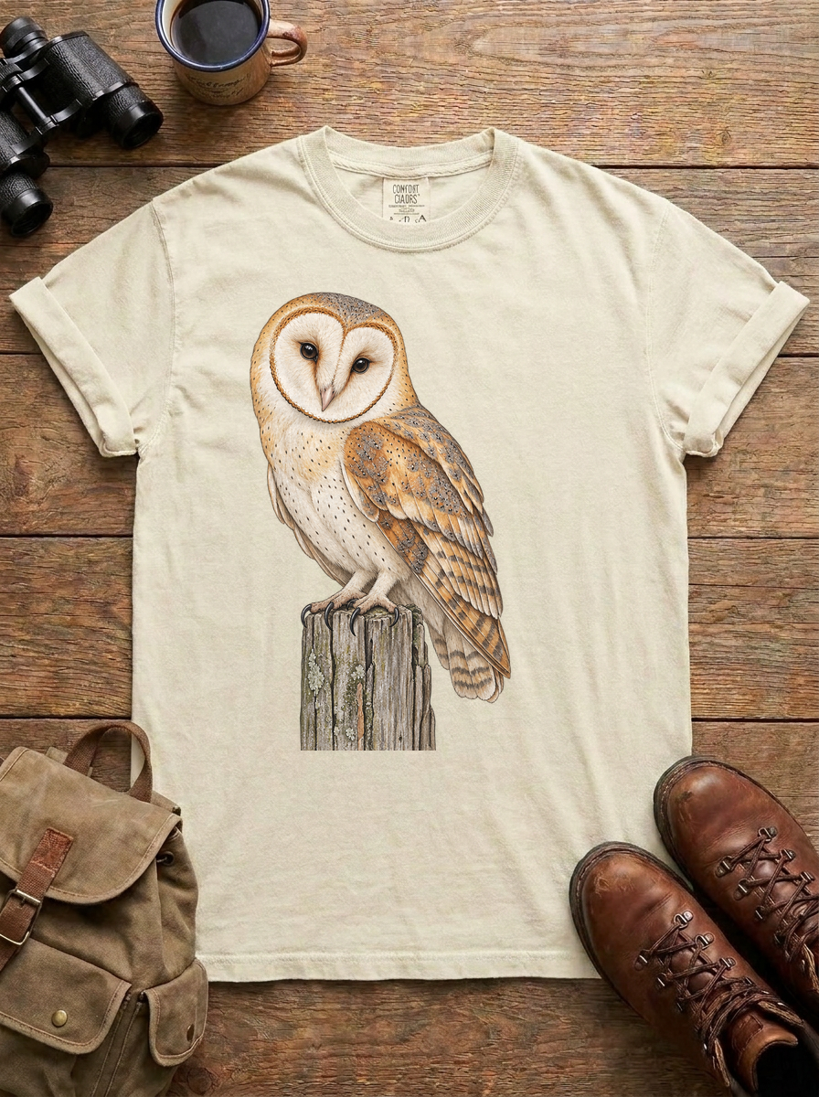 Barn Owl Tee, Ivory