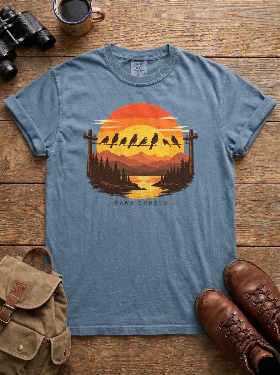 Dawn Chorus Tee, Blue Jean