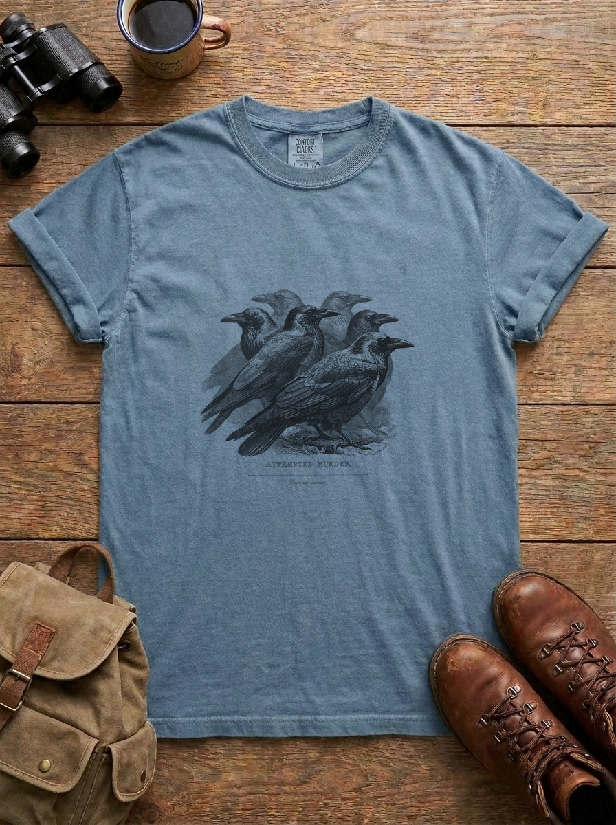 Attempted Murder Tee, Blue Jean