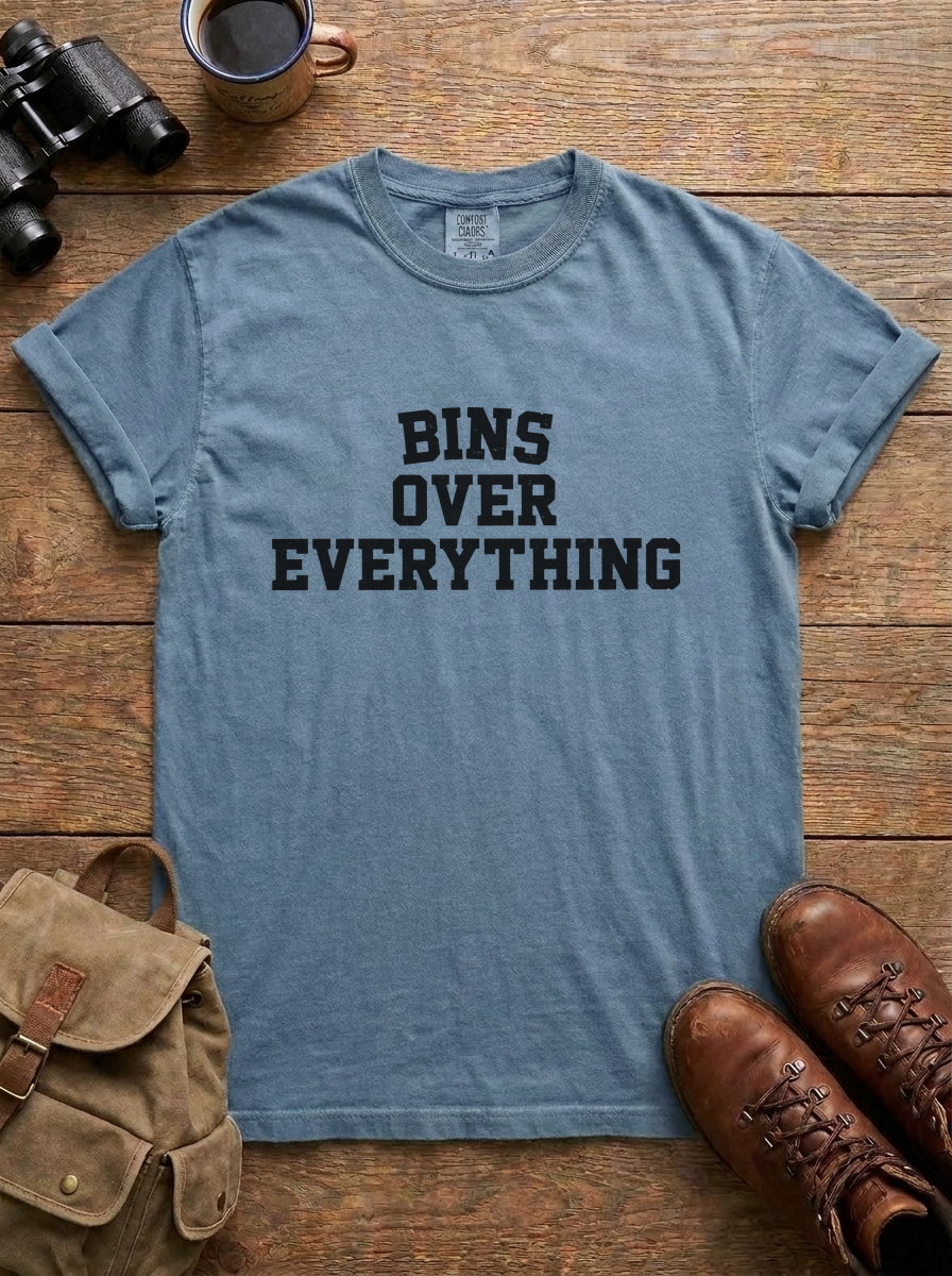 Bins Over Everything Tee, Blue Jean