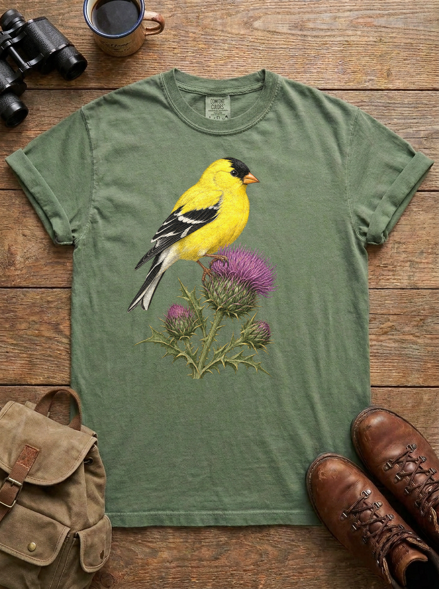 American Goldfinch Tee, Moss