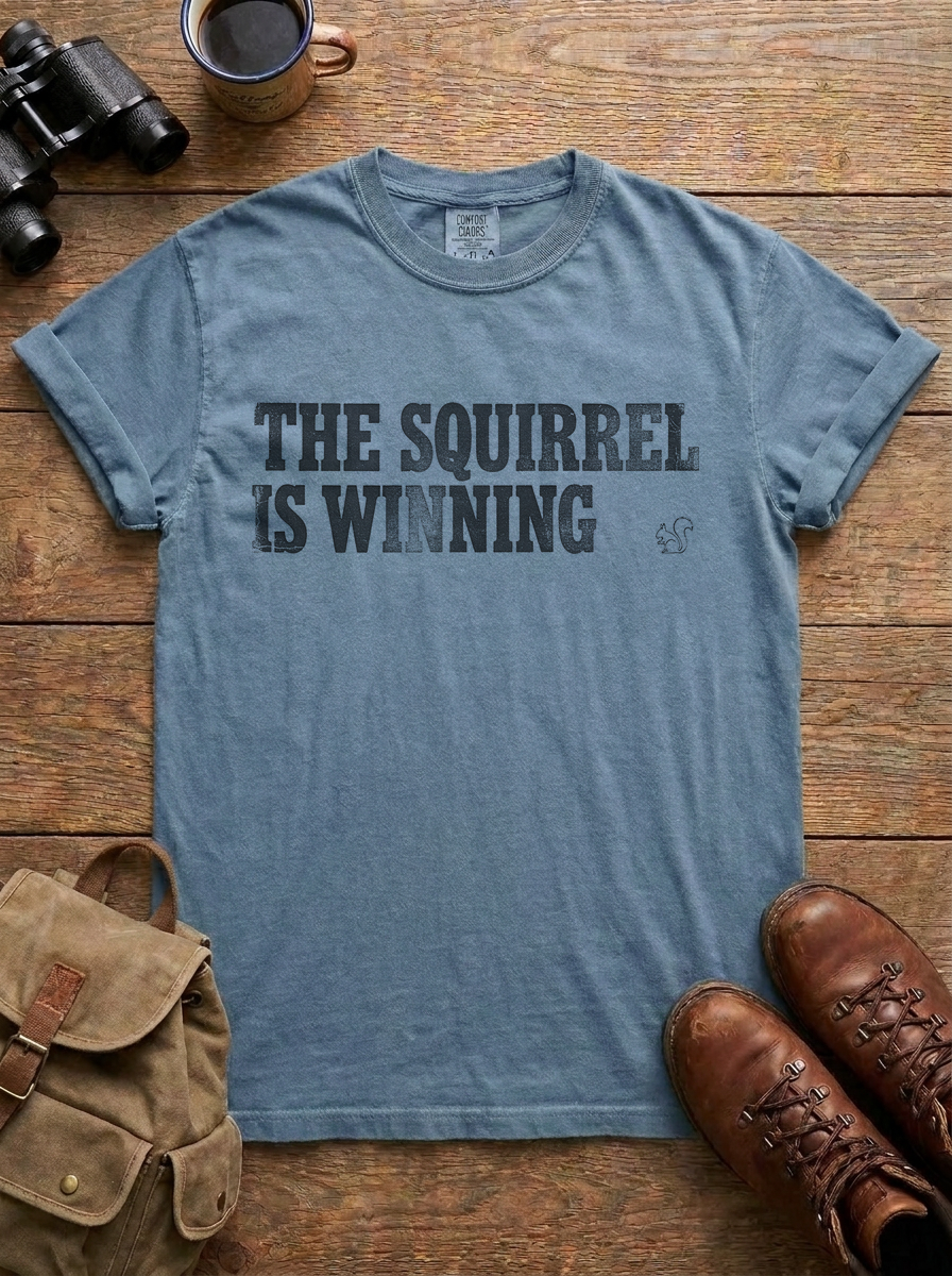 The Squirrel Is Winning Tee, Blue Jean