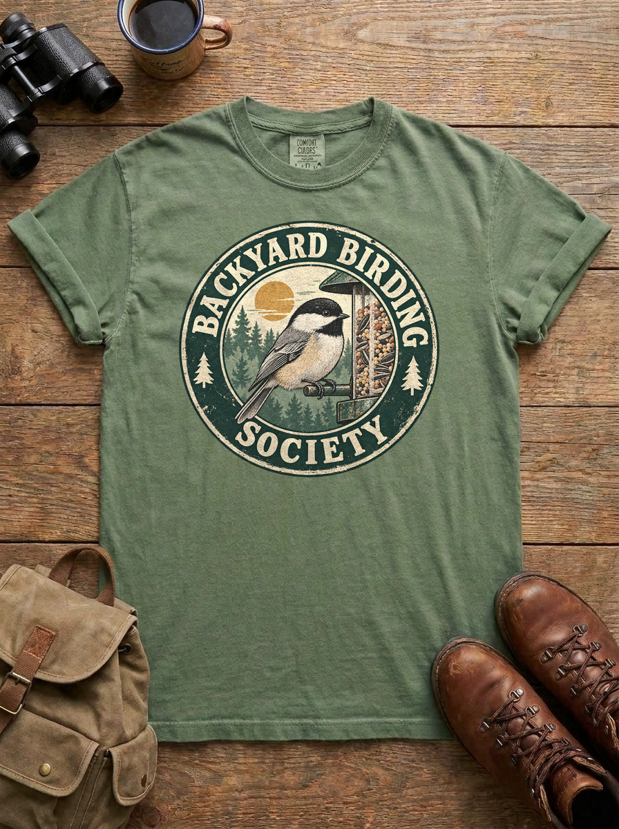 Backyard Birding Society Tee, Moss