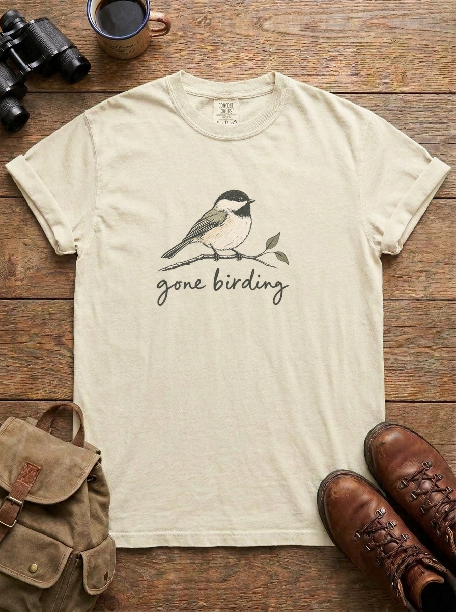 Gone Birding Tee, Ivory