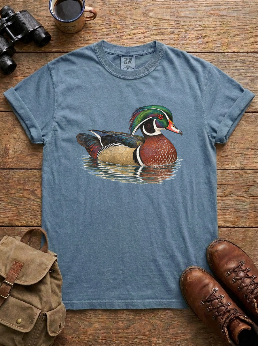 Wood Duck Tee, Blue Jean