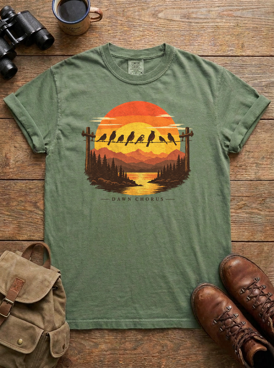 Dawn Chorus Tee, Moss