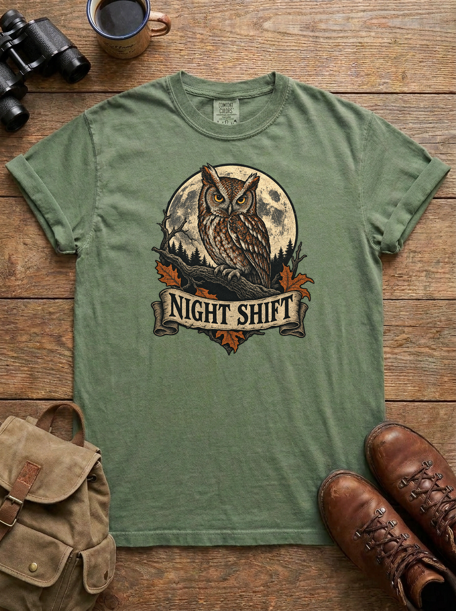 Night Shift Tee, Moss