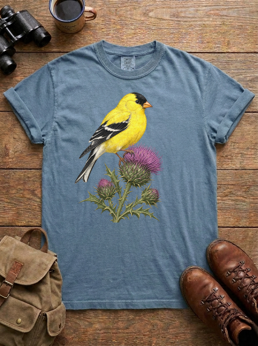 American Goldfinch Tee, Blue Jean