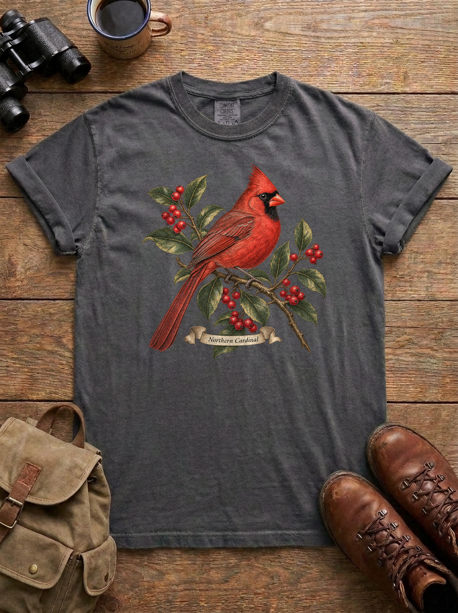 Northern Cardinal Tee, Pepper