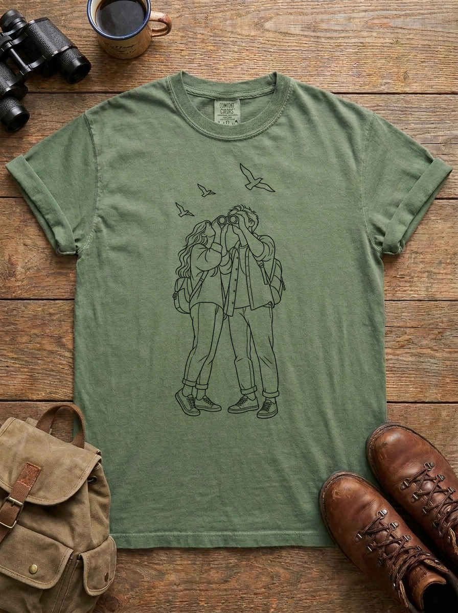 Birding Together Tee, Moss