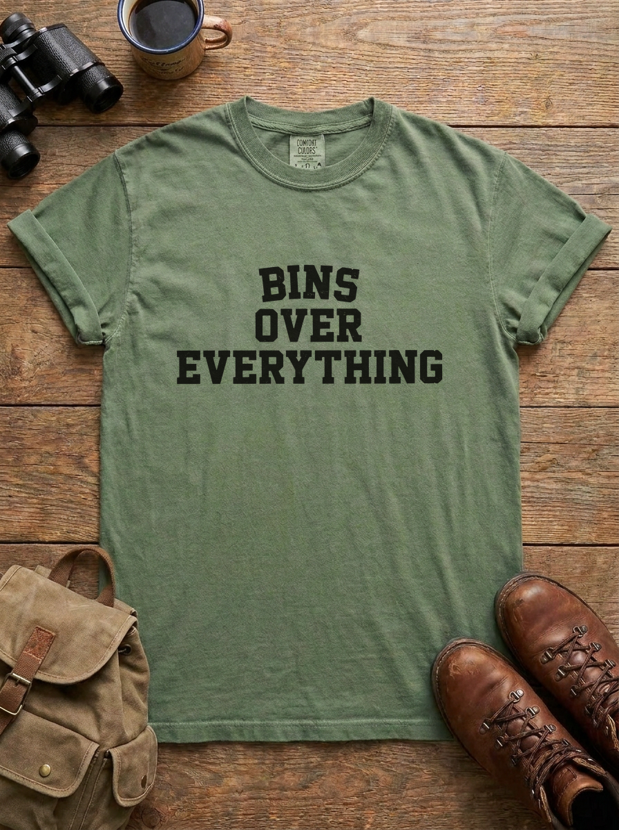 Bins Over Everything Tee, Moss