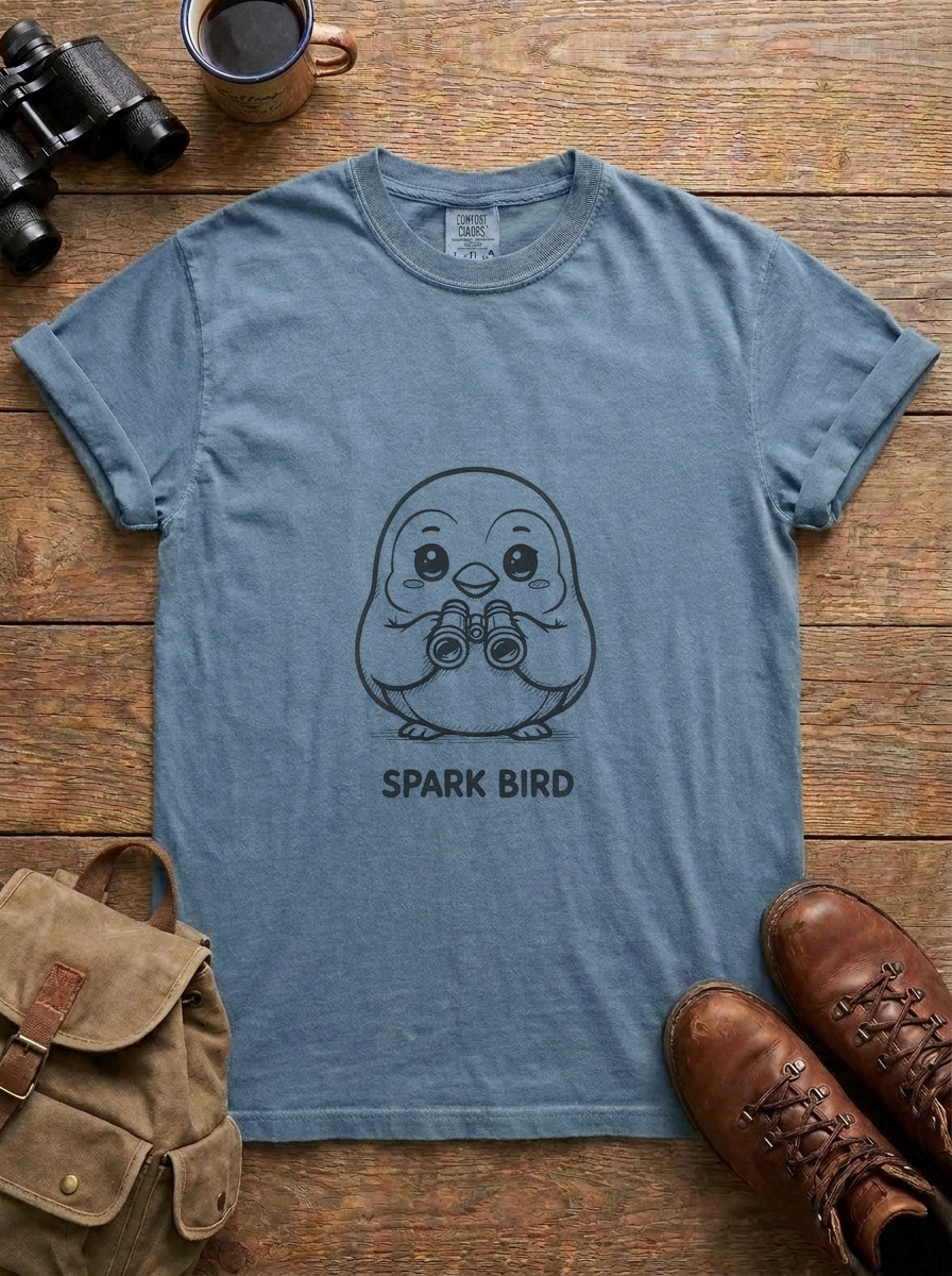Spark Bird Tee, Blue Jean