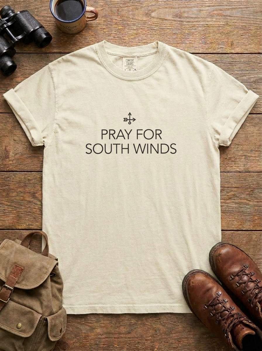 Pray for South Winds Tee, Ivory