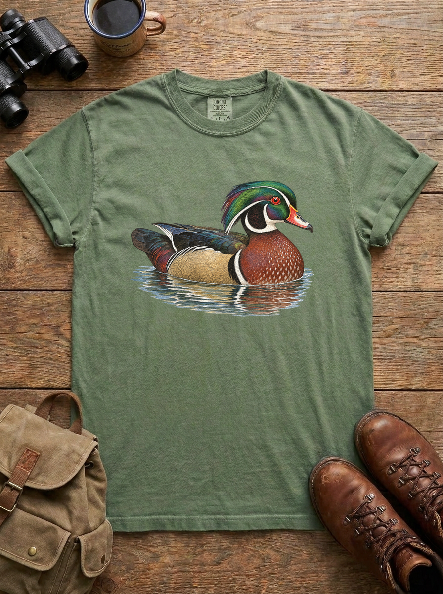 Wood Duck Tee, Moss