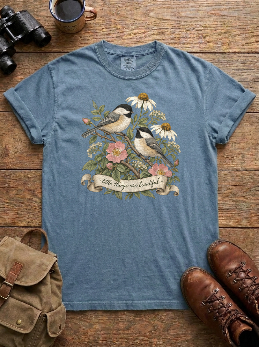 Little Things Are Beautiful Tee, Blue Jean