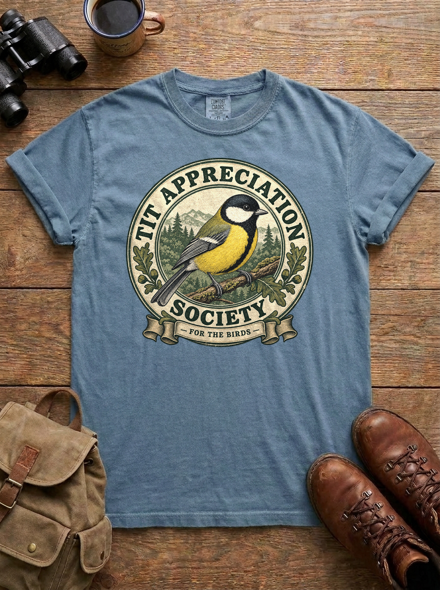 Tit Appreciation Society Tee, Blue Jean