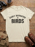 Easily Distracted by Birds Tee, Ivory