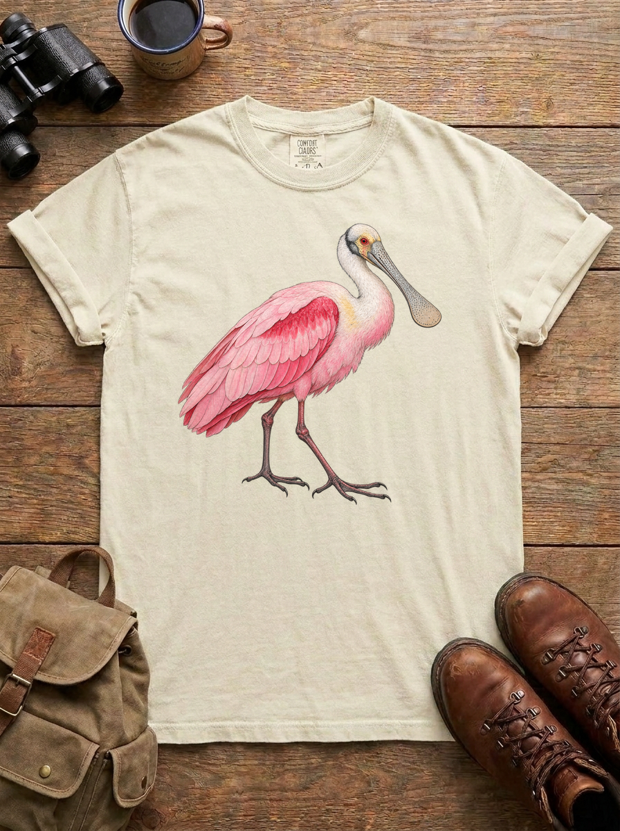 Roseate Spoonbill Tee, Ivory