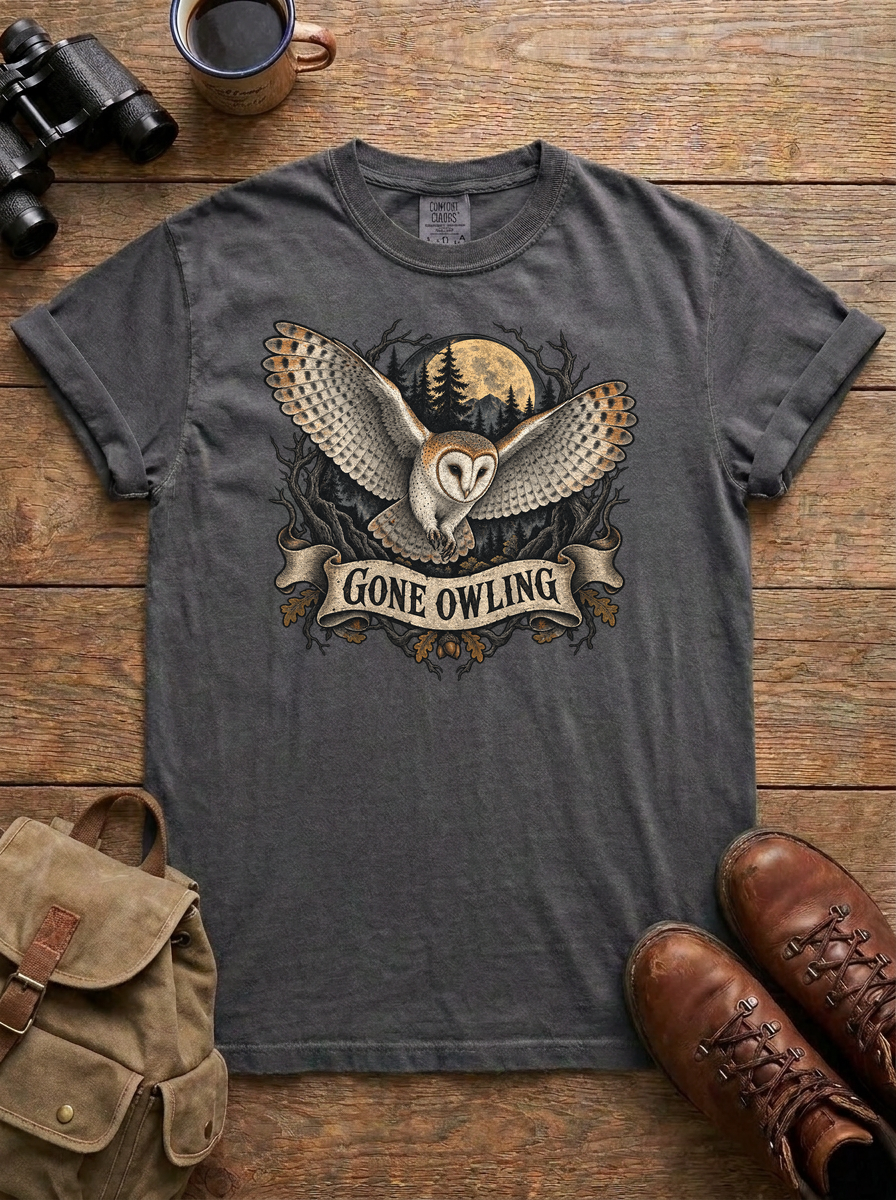 Gone Owling Tee, Pepper
