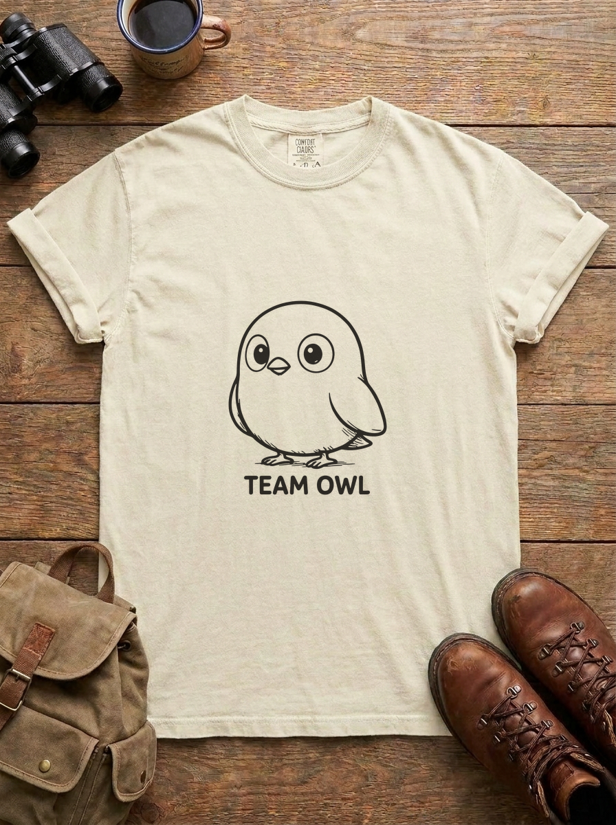 Team Owl Tee, Ivory