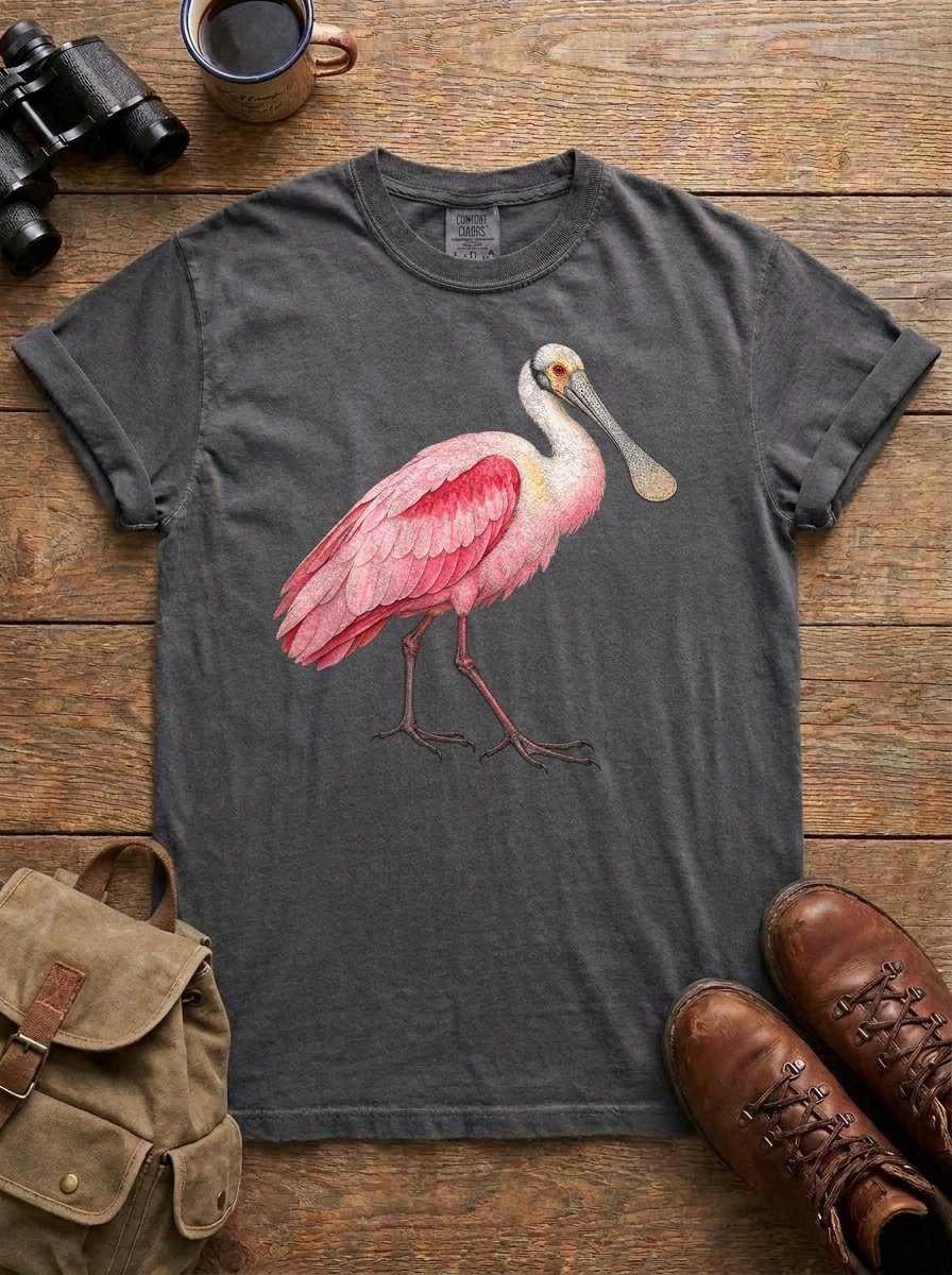 Roseate Spoonbill Tee, Pepper