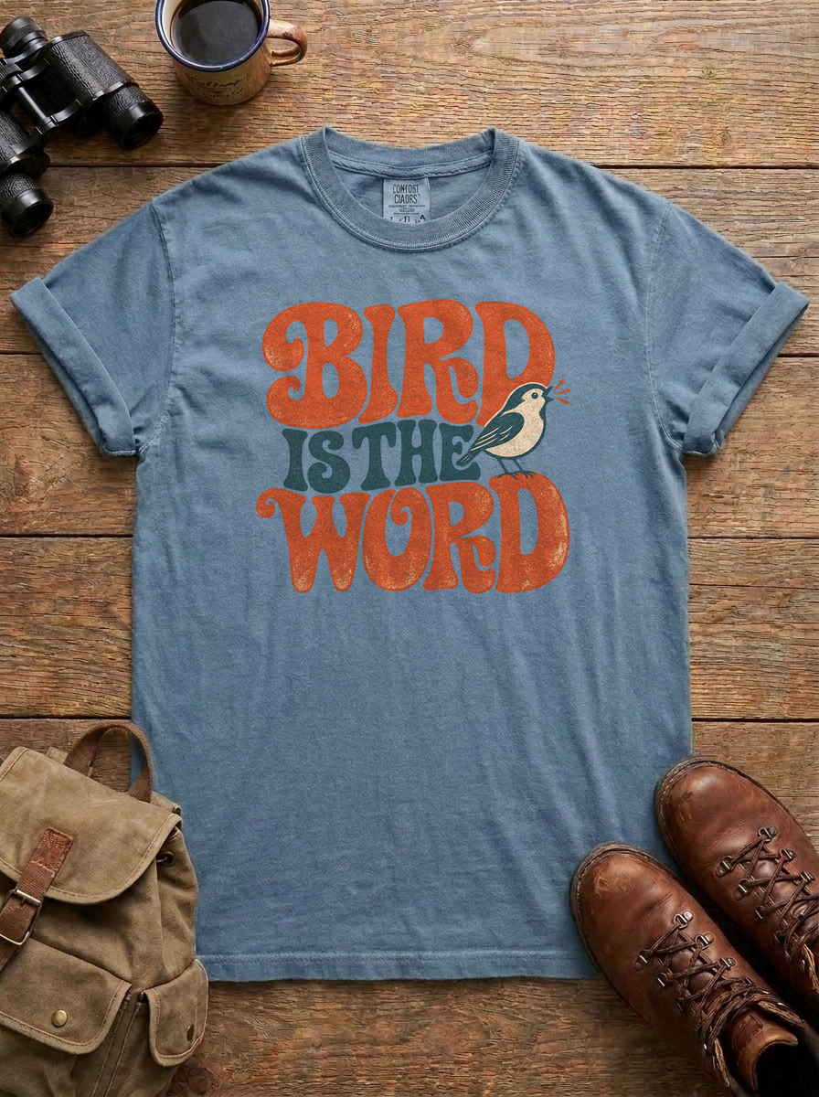 Bird Is the Word Tee, Blue Jean