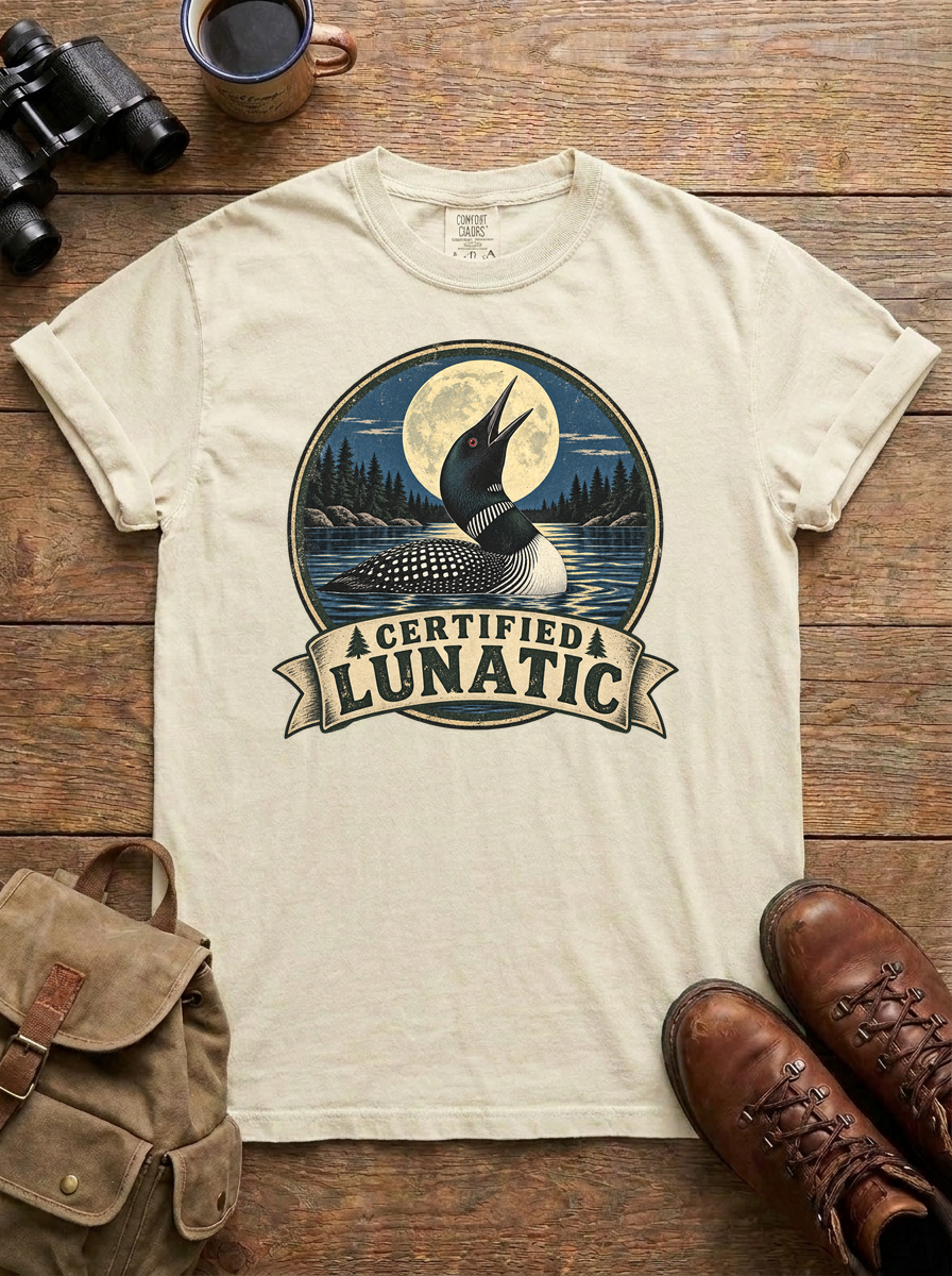 Certified Lunatic Tee, Ivory