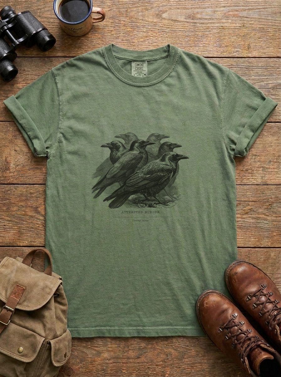 Attempted Murder Tee, Moss