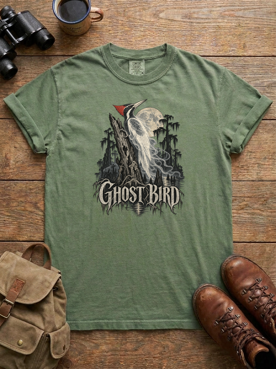 Ghost Bird Tee, Moss