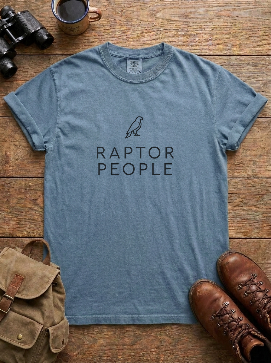 Raptor People Tee, Blue Jean