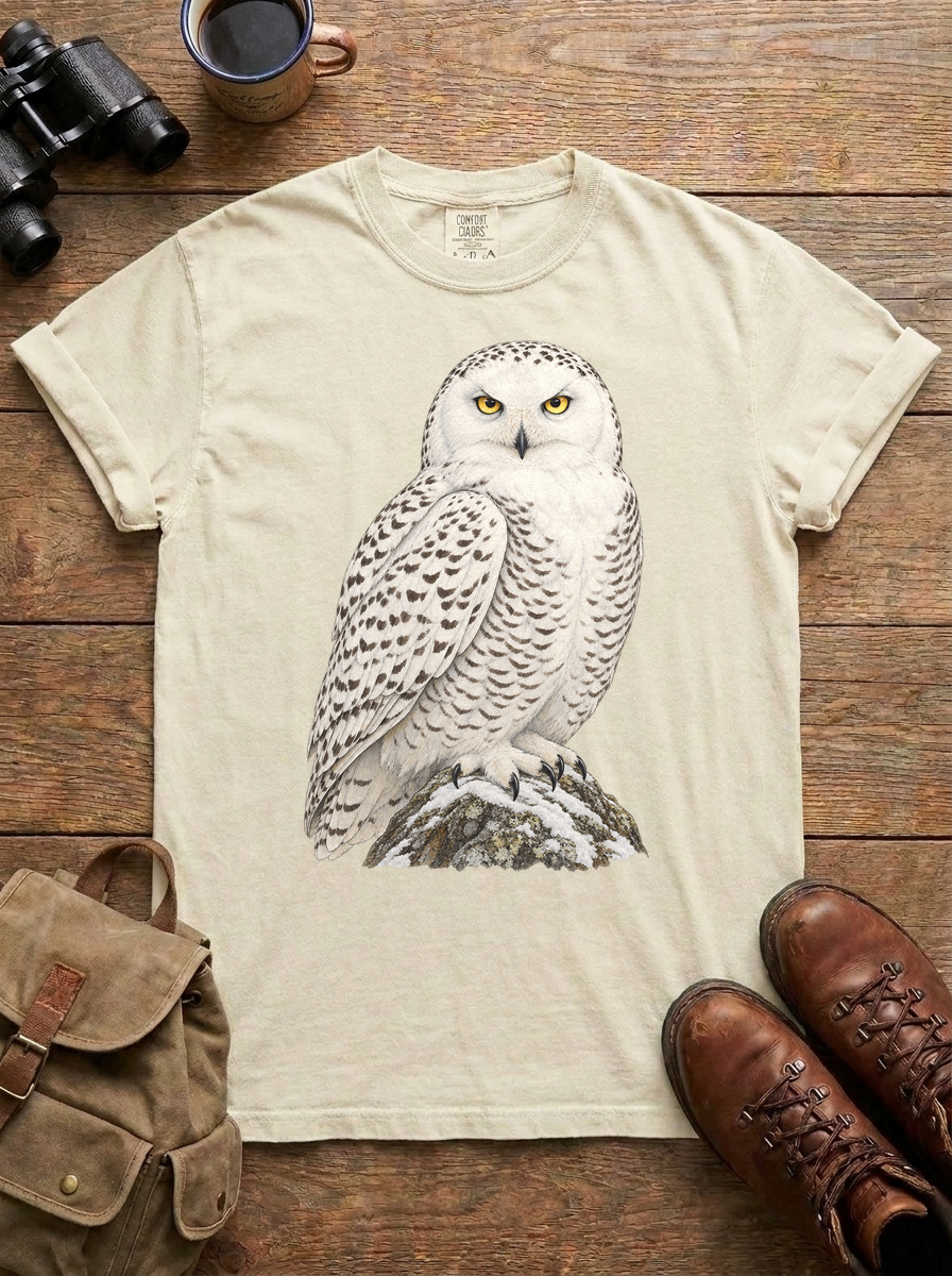 Snowy Owl Tee, Ivory