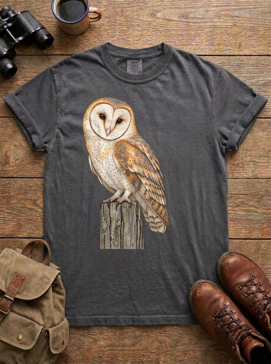Barn Owl Tee, Pepper