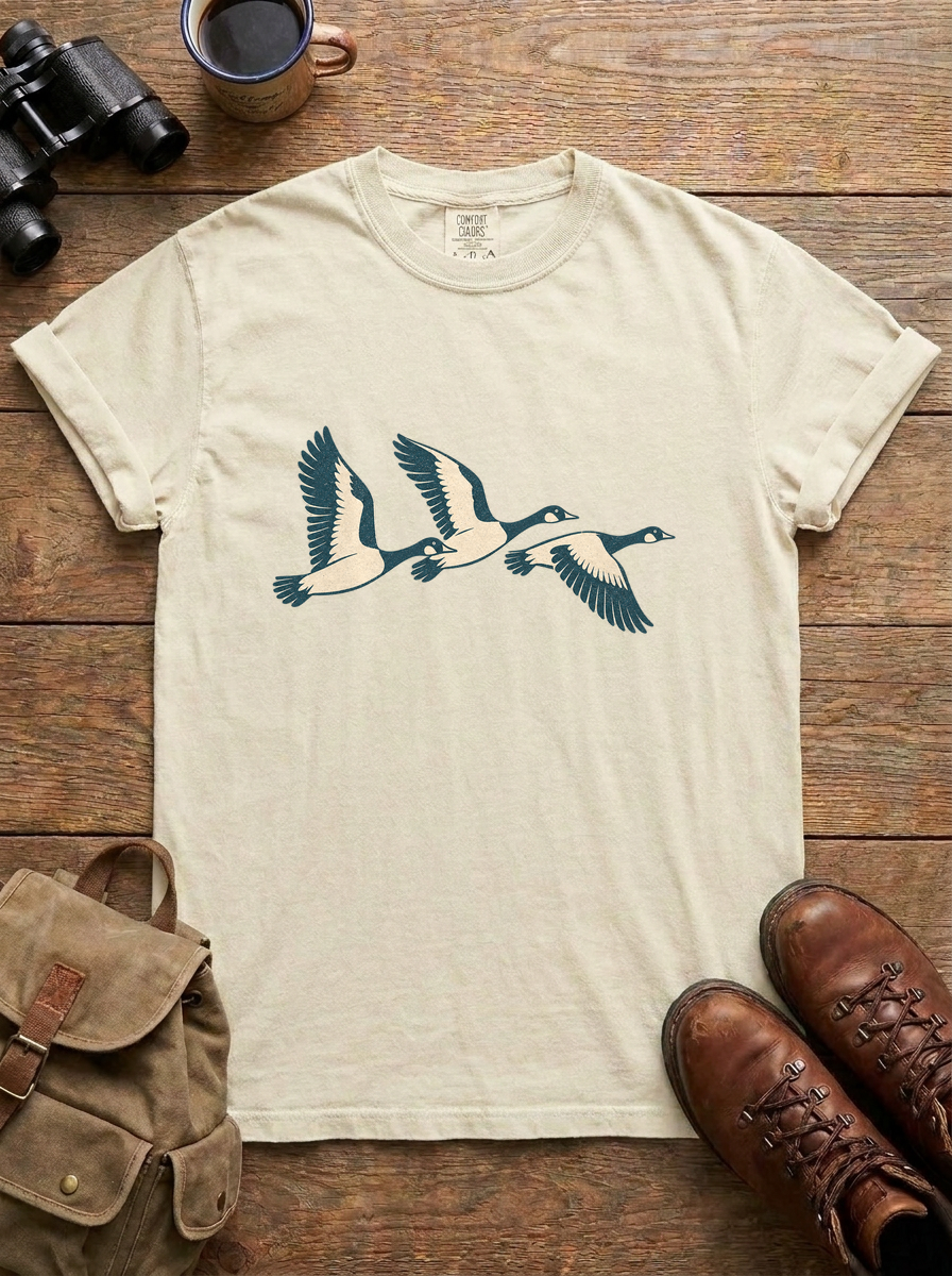 Geese Overhead Tee, Ivory