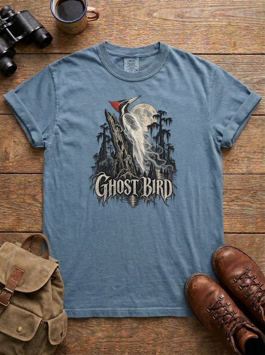 Ghost Bird Tee, Blue Jean