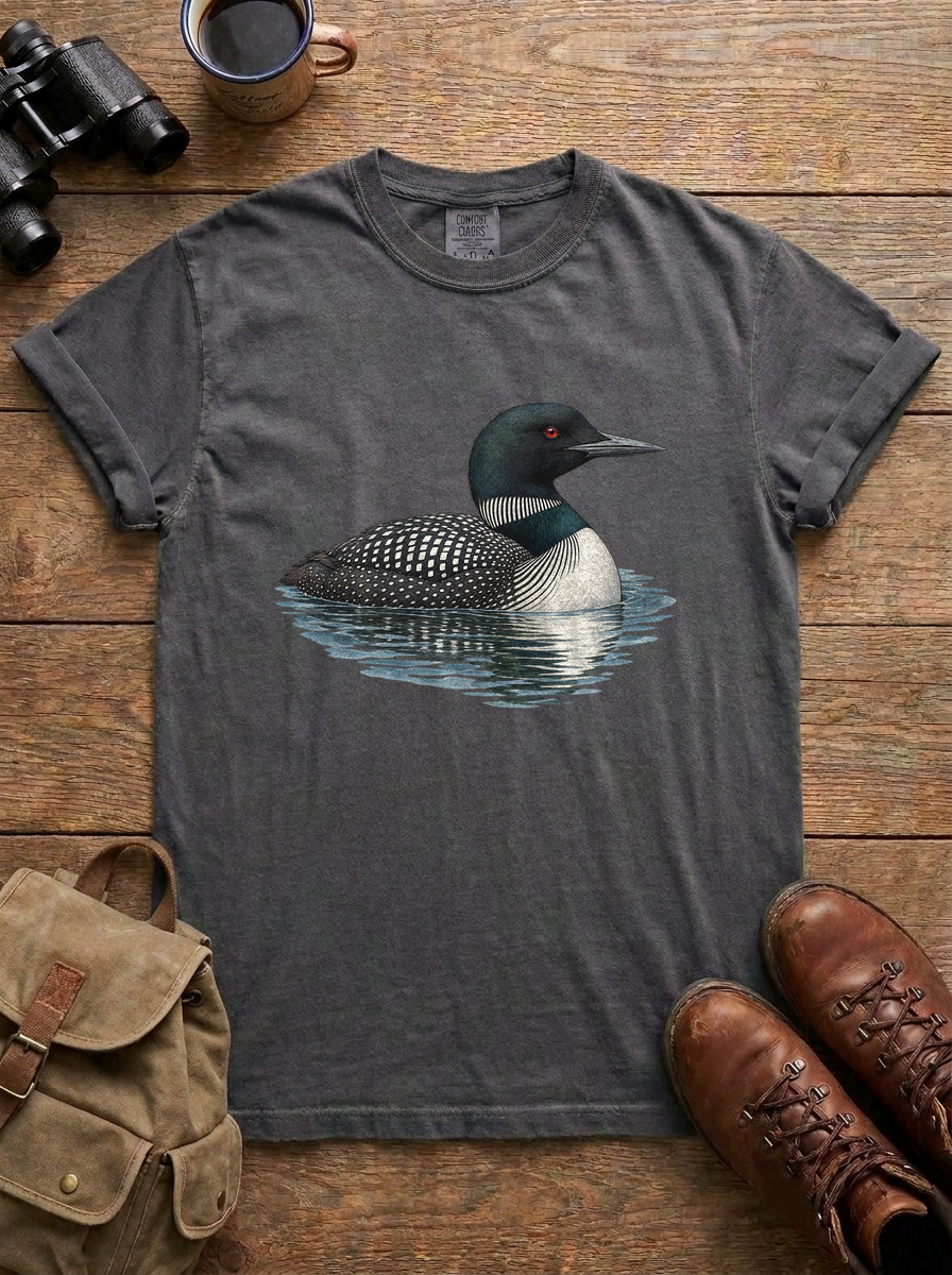 Common Loon Tee, Pepper