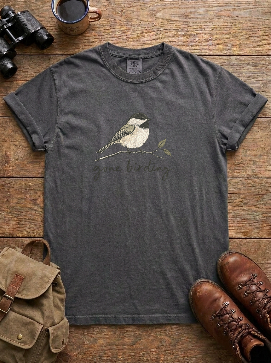 Gone Birding Tee, Pepper
